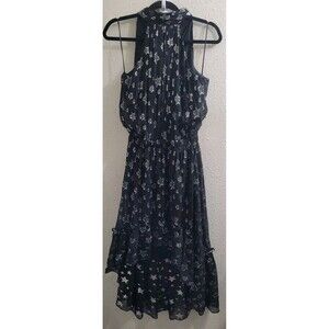 Ramy Brook Women's Black Star Prints Halter Dress Size XS Little Black Dress